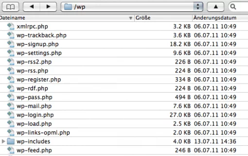 Einige WordPress Dateien