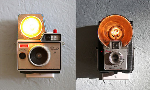 alte Kameras als Nachtlicht