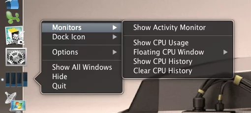 Aktivitätsanzeige im Dock: CPU Auslastung im Blick