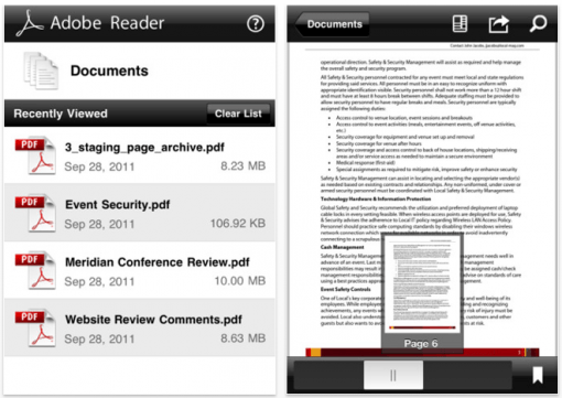 Adobe Reader iOS 510x361