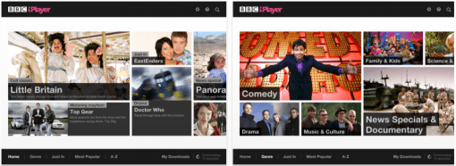 iPlayer für Online Content der BBC