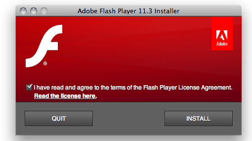 Flash Player mit Hintergrundaktualisierung