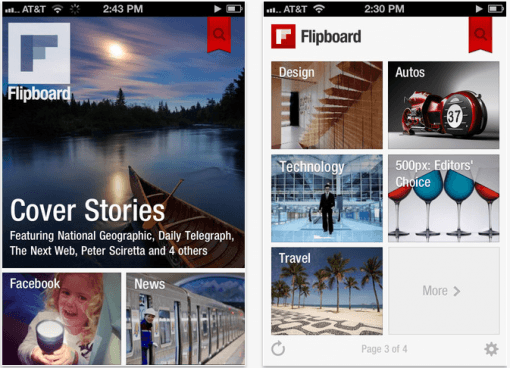 Gratis App: Flipboard auch für iPhone