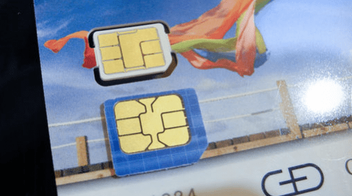 Nano-SIM Karte auf dem Weg