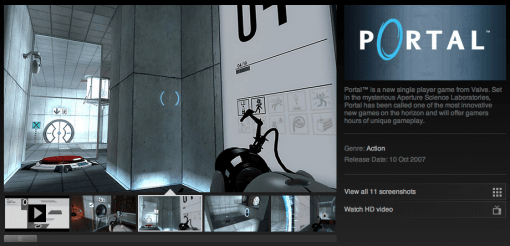 Steam Game „Portal“ gratis zum Download