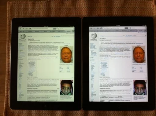 iPad 3 mit teils gelblichem Display