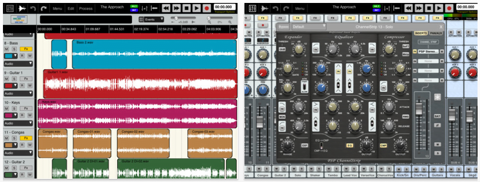 Auria App fürs iPad – professionelles Audio Recording mit 48 Spuren