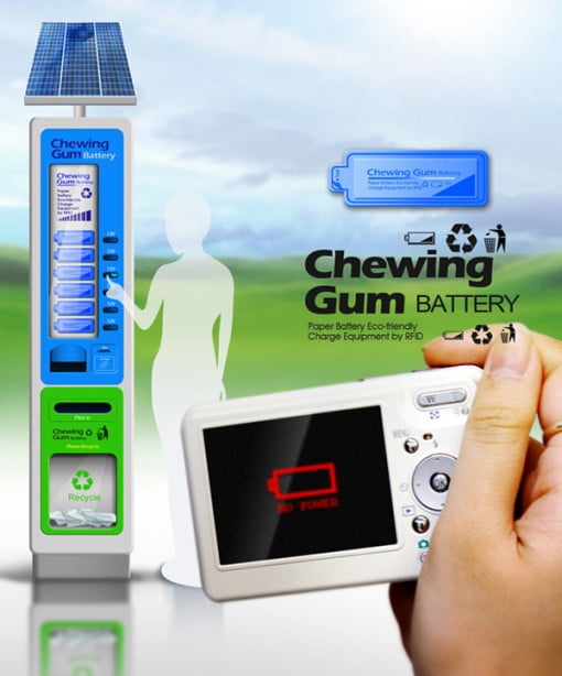 Chewing Gum Battery