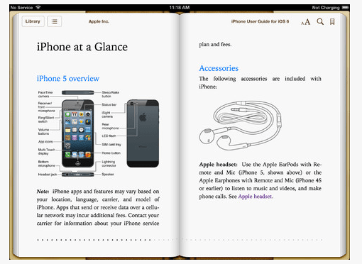 Benutzerhandbuch und Anleitung fürs iPhone 5 mit iOS 6 als pdf und iBook