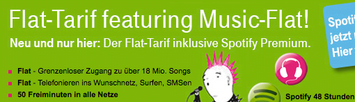 Neuer Telekom-Tarif inklusive Datenvolumen-Flat für Spotify Musik