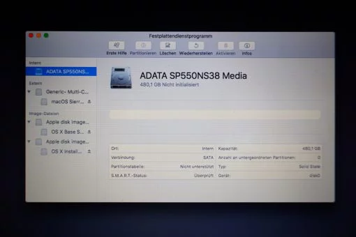 Festplattendienstprogramm macOS