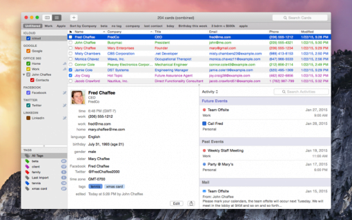 BusyMac BusyContacts View