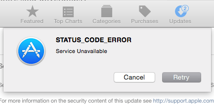 Apple App Store Fehlermeldung