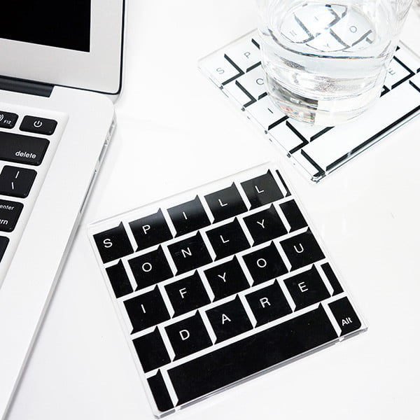 Für Euren Drink: Untersetzer im Tastatur-Design