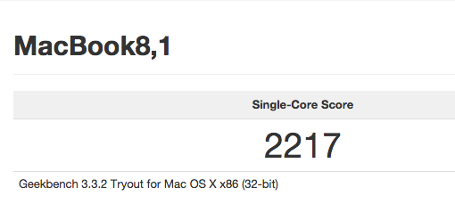 Geekbench MacBook 1,1