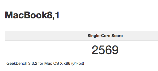 Geekbench MacBook 1,2
