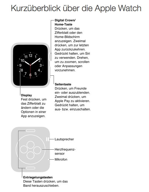 Apple Watch Bedienungsanleitung als iBook