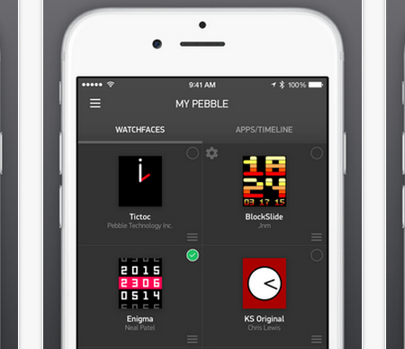 iOS App für die Pebble Time Watch erhältlich