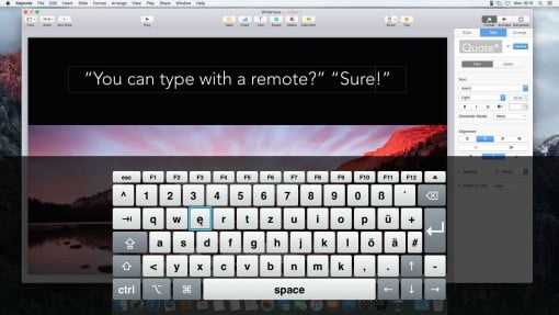 Remote Buddy Display Tastatur