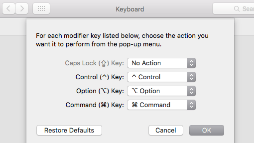 Keyboard no action