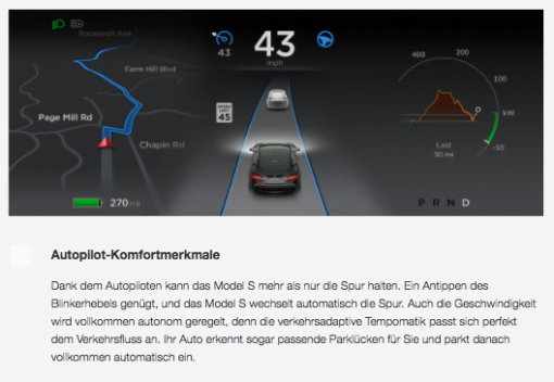 Tesla Autopilot autonom
