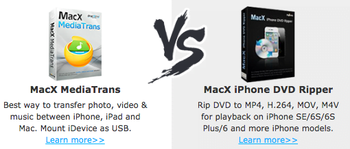 MacX MediaTrans und MacX iPhone DVD Ripper