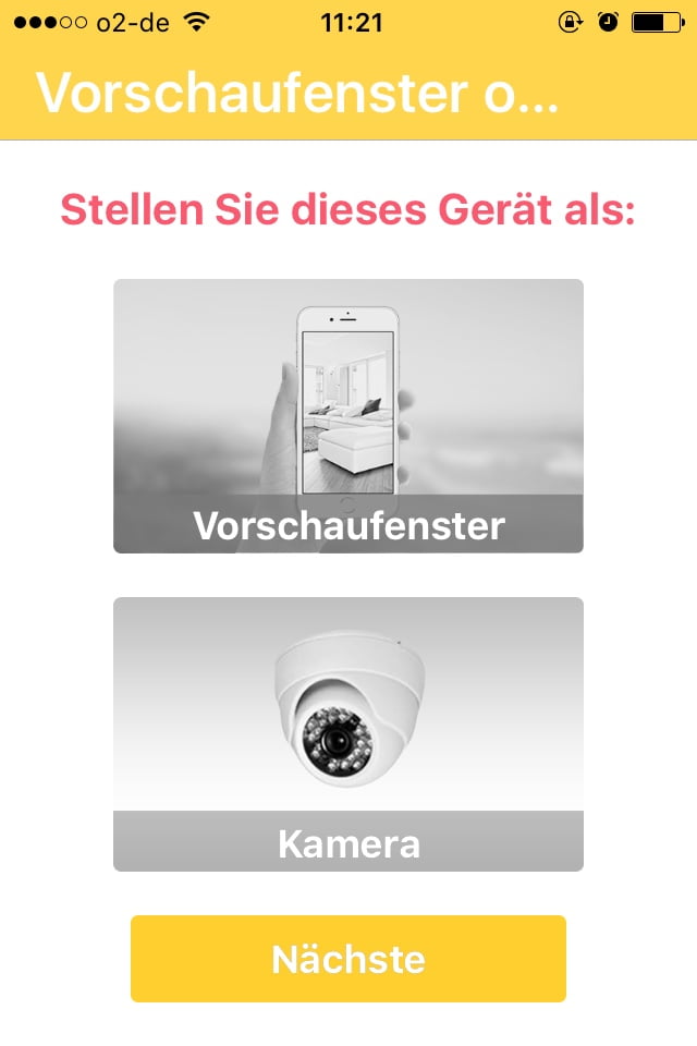 Manything App iOS Sicherheitskamera
