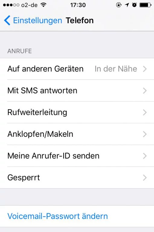 iPhone Rufnummernübermittlung abschalten