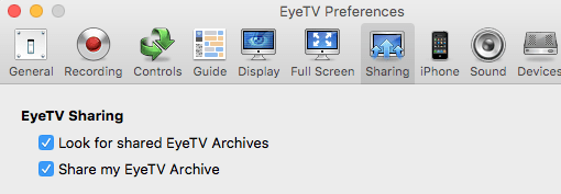 eyeTV Sharing