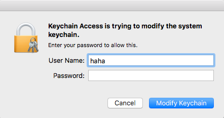 macOS Keychain Passwort