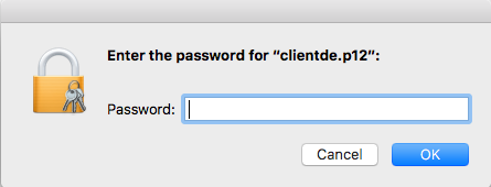 macOS Zertifikat Passwort