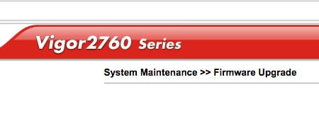 Vigor 2760 Firmware Upgrade