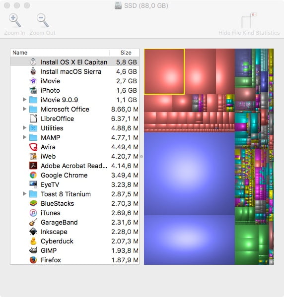 macOS: Große Dateien finden, Größe feststellen und Festplatte aufräumen