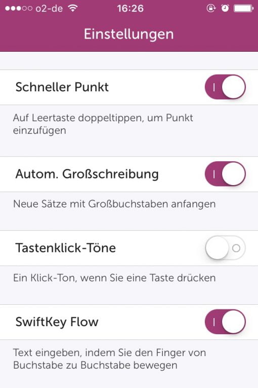 Swiftkey Tastatur iOS iPhone