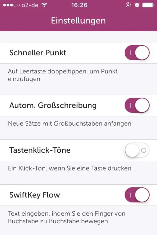 Swiftkey Tastatur iOS iPhone