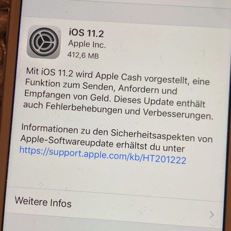 iOS 11.2 mit neuen Funktionen und Fehlerbeseitigungen erschienen