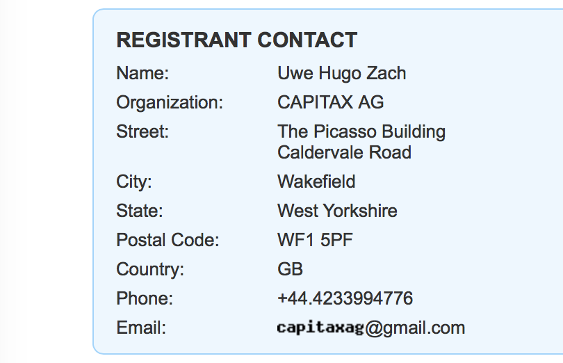 Registrant Contact