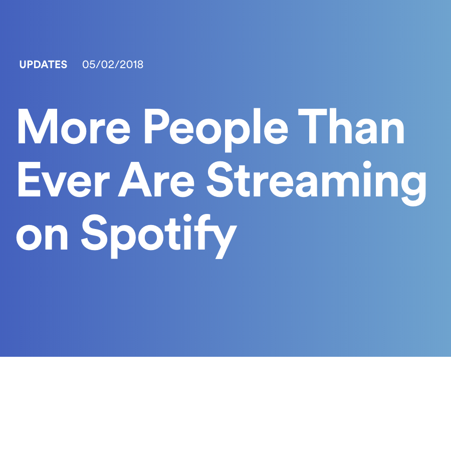 Streaming on Spotify