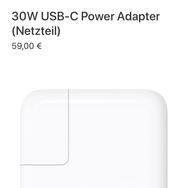 USB-C Netzteil Apple 30W