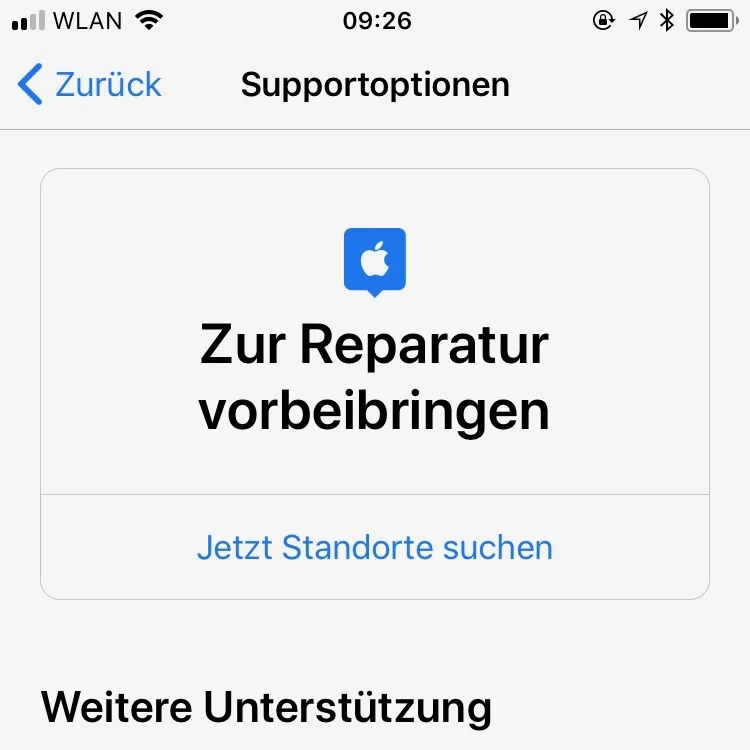 Wie Apple Geräte zur Reparatur anmelden? Mit der Support App!
