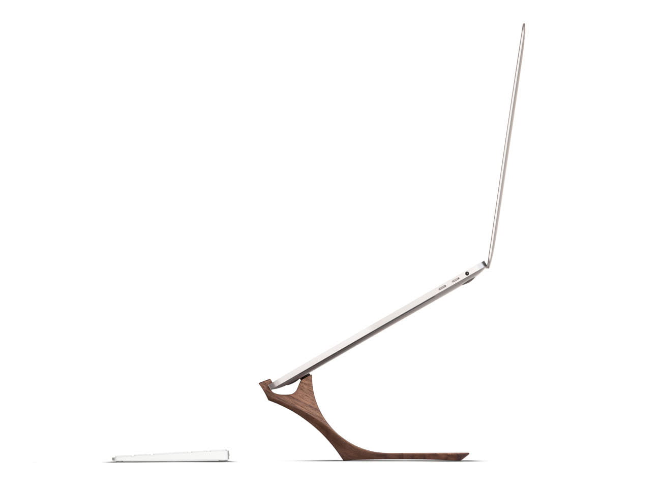 Yohann stand MacBook for healthy back wood white