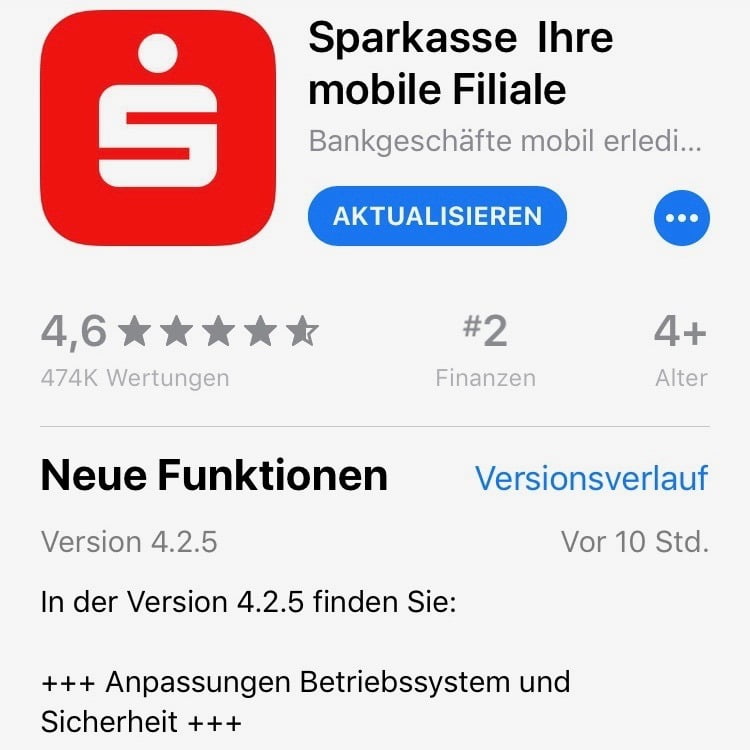 Sparkassen App iOS