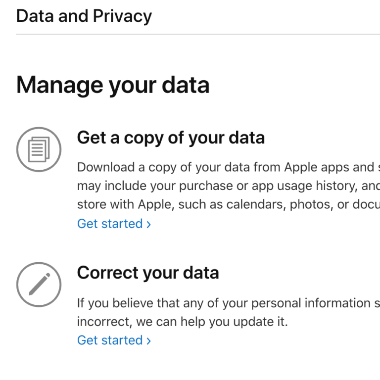 Apple ID Data & Privacy jetzt auch für Kunden in den USA