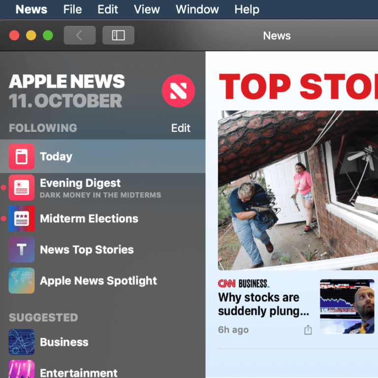 Apple News App auf deutschem macOS Mojave System hervorzaubern