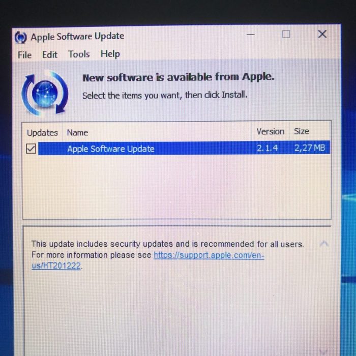 apple software update