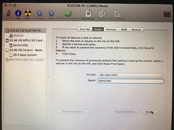 erase disk