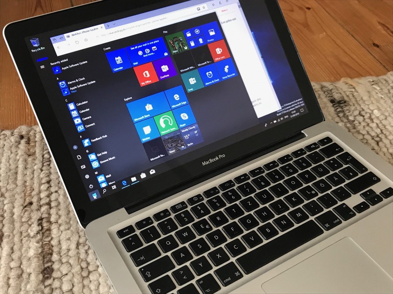 windows 10 auf macbook pro 2008