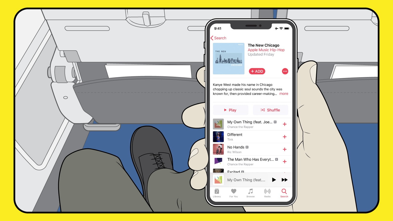 Apple Music takes flight on American Airlines Playlist animation 1 01302019