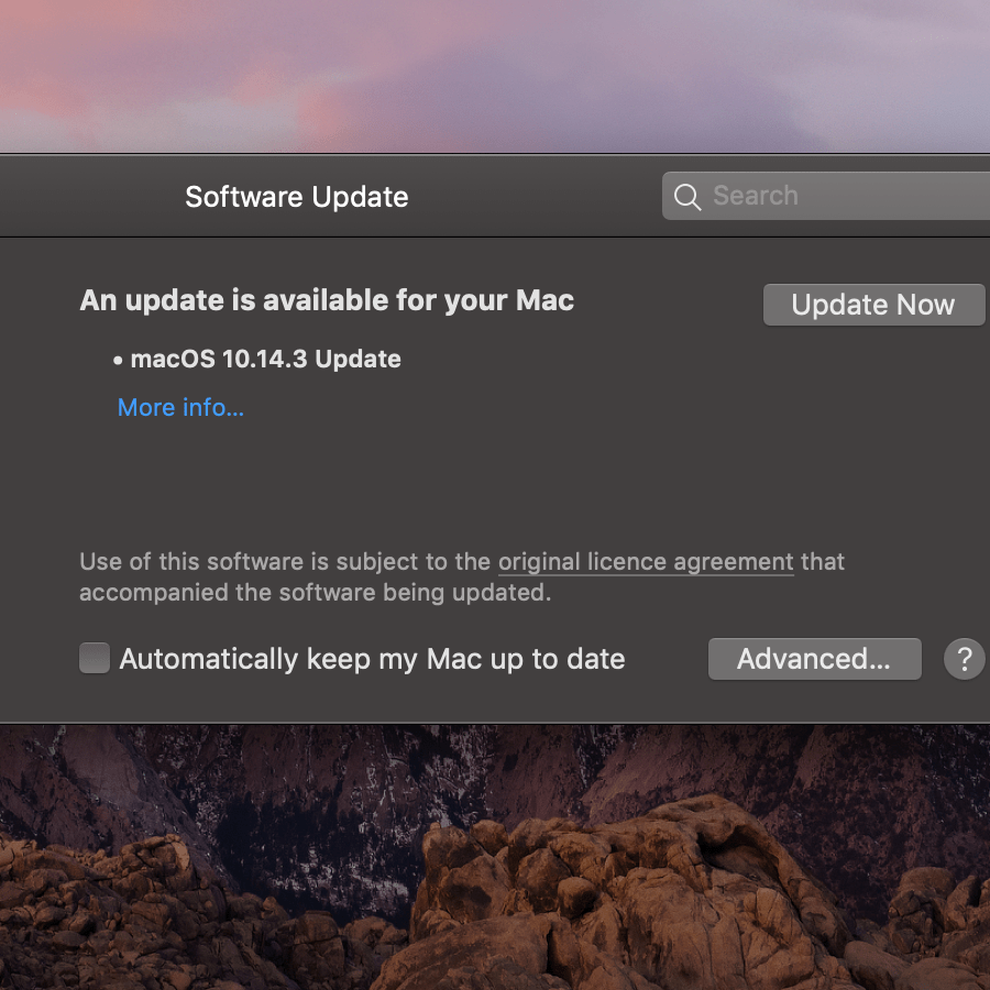 update macos 10.14.3