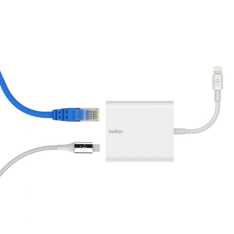 Netzwerk Adapter für Lightning Port mit Power over Ethernet Funktion